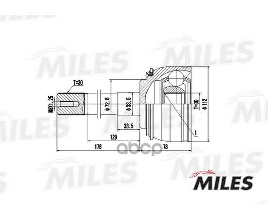 Купить ШРУС НАРУЖНЫЙ TOYOTA LAND CRUISER 4.2/4.7 98- (GKN 305451) GA20487