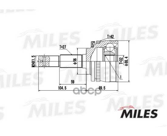 Купить ШРУС НАРУЖНЫЙ NISSAN BLUEBIRD/PRIMERA 1.8/2.0 85-96 (GKN 302016) GA20295