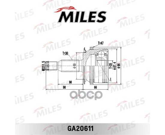 Купить ШРУС НАРУЖНЫЙ MITSUBISHI L200 IV 2.5DI-D-3.5 05- (С ABS) GA20611