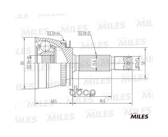 Купить ШРУС НАРУЖНЫЙ HYUNDAI MATRIX (GKN 305305) GA20552