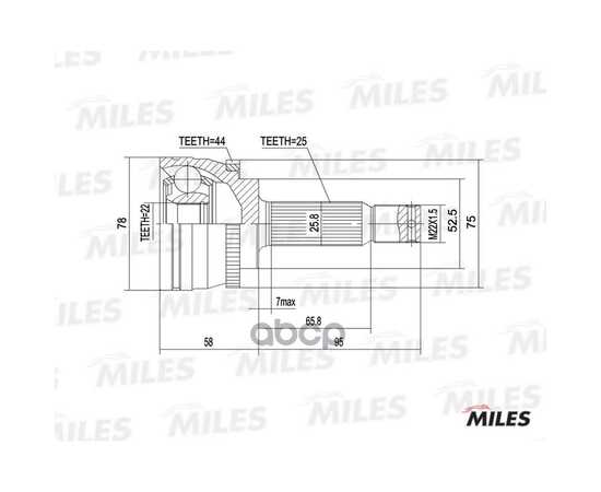 Купить ШРУС НАРУЖНЫЙ HYUNDAI ACCENT 01 (C ABS) (GSP 824065) GA20537