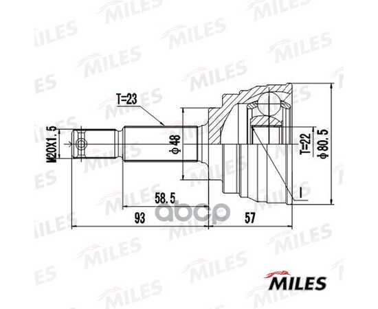 Купить ШРУС НАРУЖНЫЙ NISSAN MICRA 1.3-1.5D 92-03 (GKN 303311) GA20307