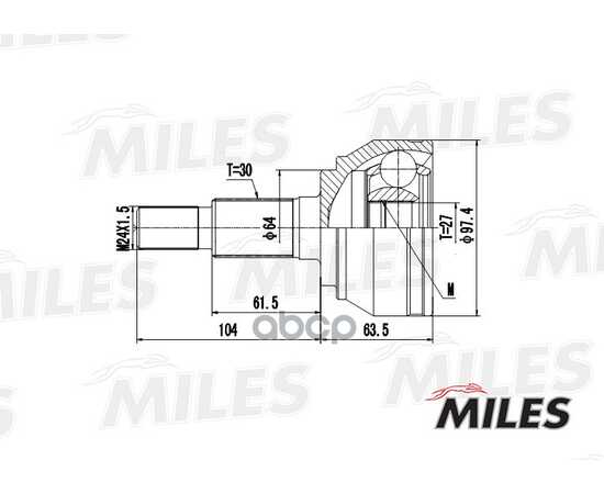 Купить ШРУС НАРУЖНЫЙ VW TOUAREG 3.0-3.6 02-06 (GKN 304557) GA20532