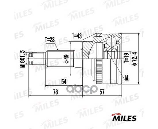 Купить ШРУС НАРУЖНЫЙ SUZUKI IGNIS 1.3 00-03 (С ABS) (GSP 857039) GA20434