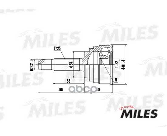 Купить ШРУС НАРУЖНЫЙ MITSUBISHI GALANT/COLT/LANCER 1.3/1.8 87-96 (GKN 301982) GA20263