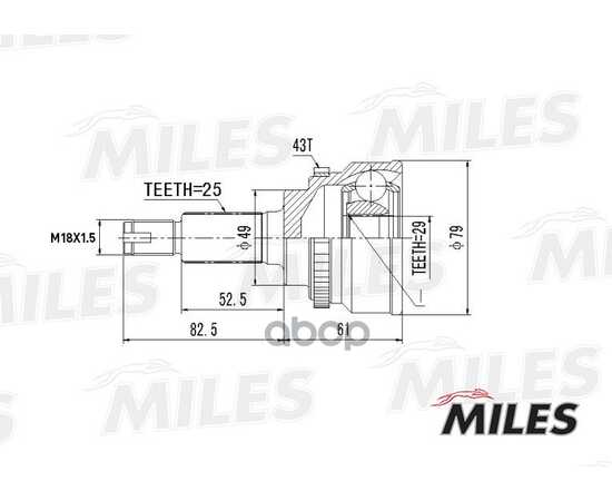 Купить ШРУС НАРУЖНЫЙ SUZUKI SWIFT 1.3 04- (С ABS) (GKN 305523) GA20442