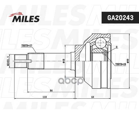 Купить ШРУС НАРУЖНЫЙ MERCEDES BENZ W460/W461/W463 79- (GKN 302186) GA20243