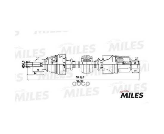 Купить ПРИВОД В СБОРЕ ПРАВЫЙ БЕЗ ABS RENAULT LOGAN (GKN 304510) GC02112