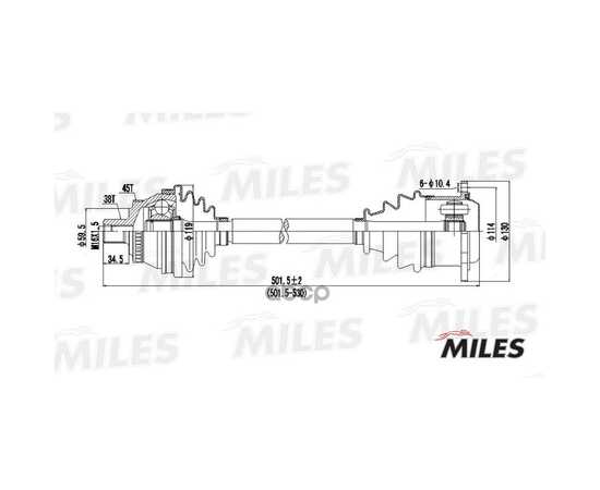 Купить ПРИВОД В СБОРЕ ПРАВЫЙ AUDI A4 2.8 95-01 (ABS) (GSP 203048) GC02008