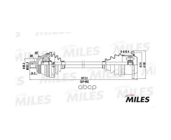 Купить ПРИВОД В СБОРЕ ЛЕВЫЙ AUDI A4 2.8 95-01 (ABS) (GSP 203015) GC01008