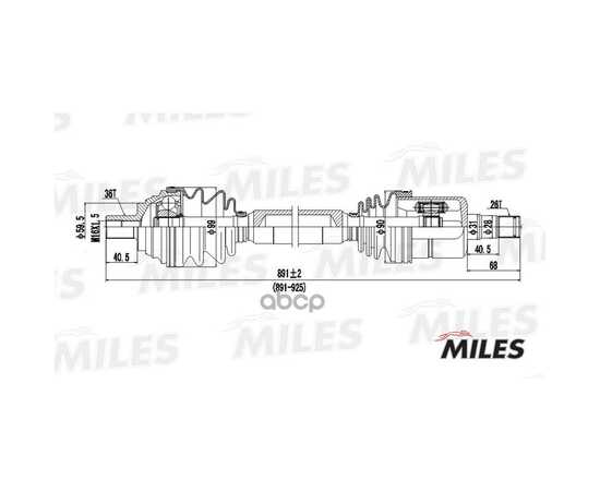 Купить ПРИВОД В СБОРЕ ПРАВЫЙ AUDI A3/SKODA OCTAVIA/VW PASSAT/GOLF 1.6-2.0 03- (GKN 304769) GC02006