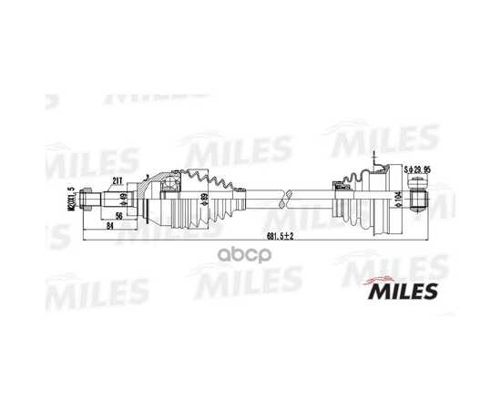 Купить ПРИВОД В СБОРЕ ЛЕВЫЙ БЕЗ ABS RENAULT LOGAN (GKN 304508) GC01112