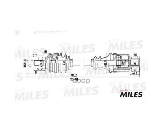 Купить ПРИВОД В СБОРЕ ПРАВЫЙ RENAULT MEGANE 1.4-2.0 96- (ABS) (GKN 304337) GC02115