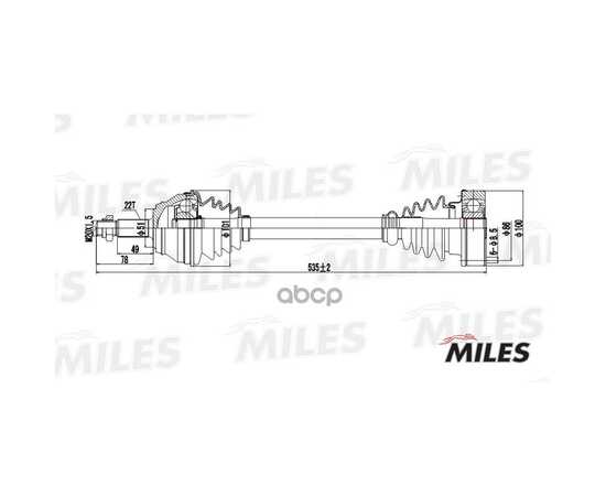 Купить ПРИВОД В СБОРЕ ЛЕВЫЙ VW G3/PASSAT 1.8-2.0 88-98 (GKN 301241) GC01129