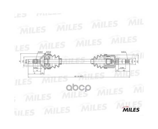 Купить ПРИВОД В СБОРЕ ЛЕВЫЙ PEUGEOT 406 1.6-2.0 95-04 (ABS) (GKN 303488) GC01096