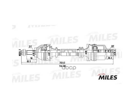 Купить ПРИВОД В СБОРЕ ПРАВЫЙ RENAULT CLIO II/KANGOO I 1.2-1.6 97- (GKN 303229) GC02106