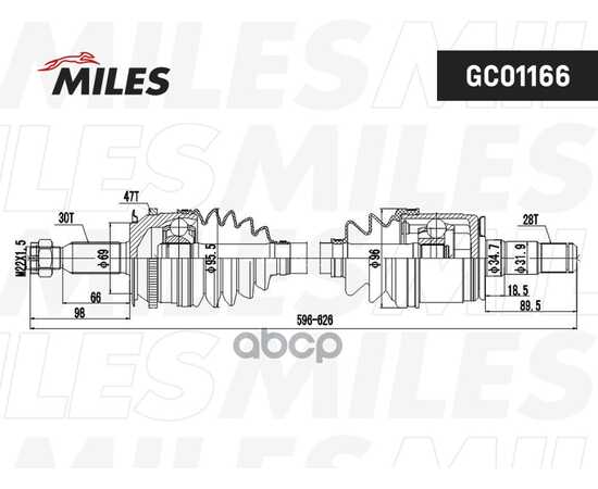 Купить ПРИВОД В СБОРЕ ЛЕВЫЙ MITSUBISHI L200 IV 2.5D 05- GC01166