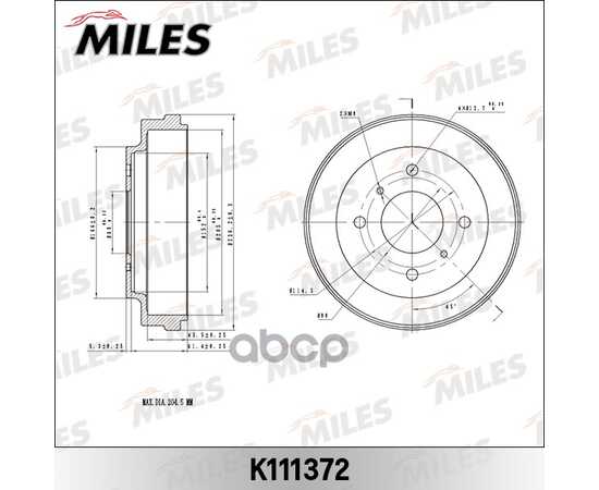 Купить БАРАБАН ТОРМОЗНОЙ NISSAN ALMERA (N16) 1.5 00- (TRW DB4349) K111372