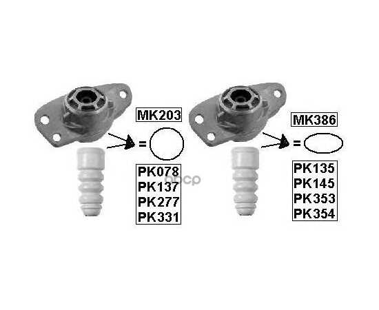 Купить ПЫЛЬНИК+ОТБОЙНИК ЗАДНЕГО АМОРТИЗАТОРА (КОМПЛ) MONROE PK078