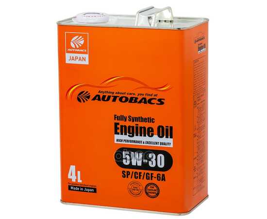 Купить МАСЛО МОТОРНОЕ AUTOBACS ENGINE OIL 5W-30 SP/CF GF-6A 4Л A00032238