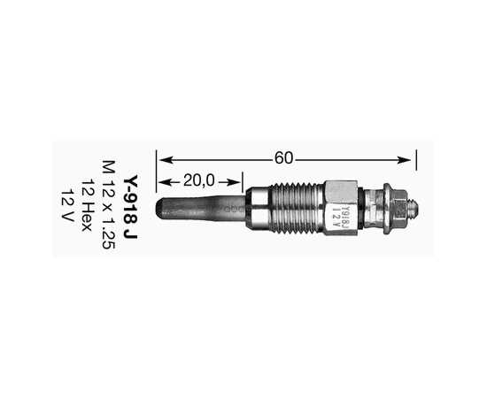 Купить СВЕЧА НАКАЛИВАНИЯ NO.  2 Y-918J NGK 6285