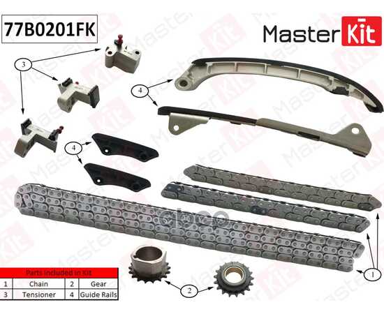 Купить КОМПЛЕКТ ЦЕПИ ГРМ TOYOTA LAND CRUISER 1GR-FE 77B0201FK