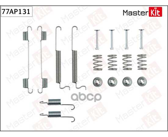 Купить КОМПЛЕКТ УСТАНОВОЧНЫЙ БАРАБАННЫХ КОЛОДОК CHEVROLET MATIZ (M200, M250) 2005 - MASTERKIT 77AP131