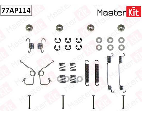 Купить КОМПЛЕКТ УСТАНОВОЧНЫЙ БАРАБАННЫХ КОЛОДОК FORD TRANSIT TOURNEO 1994 - 2000 77AP114 MASTERKIT