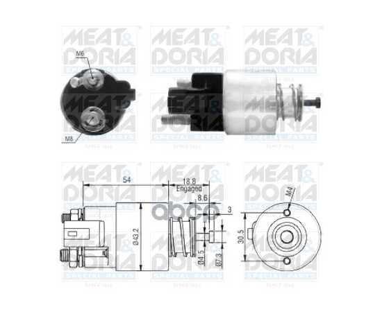 Купить РЕЛЕ ВТЯГИВАЮЩЕЕ СТАРТЕРА MEAT & DORIA 46155