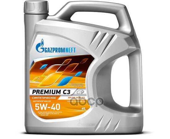 Купить МАСЛО МОТОРНОЕ GAZPROMNEFT PREMIUM C3 5W-40 СИНТЕТИЧЕСКОЕ 4 Л 253142233