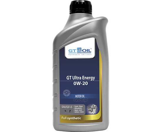 Купить МАСЛО МОТОРНОЕ GT OIL GT ULTRA ENERGY 0W-20 СИНТЕТИЧЕСКОЕ 1 Л 8809059408896