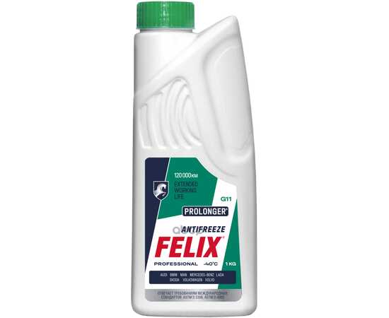 Купить АНТИФРИЗ FELIX PROLONGER G11 GREEN, 1КГ