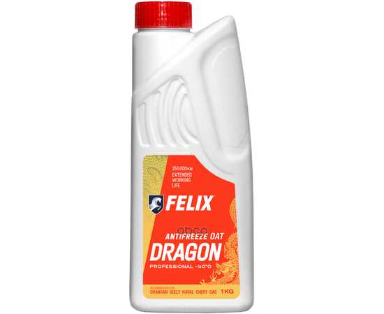 Купить АНТИФРИЗ FELIX DRAGON G12+ RED, 1КГ