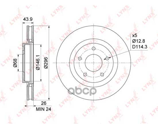 Купить ДИСК ТОРМОЗНОЙ ПЕРЕДНИЙ (296X26) NISSAN QASHQAI(J10) 1.5D-2.0D 07 / JUKE(F15) 1.6 10 / X-TRAIL(T31) 2.0-2.5 07-13 BN-1112