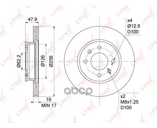 Купить ДИСК ТОРМОЗНОЙ ПЕРЕДНИЙ (256X19) ПОДХОДИТ ДЛЯ HUYNDAI GETZ 1.1-1.6 02-10 BN-1054