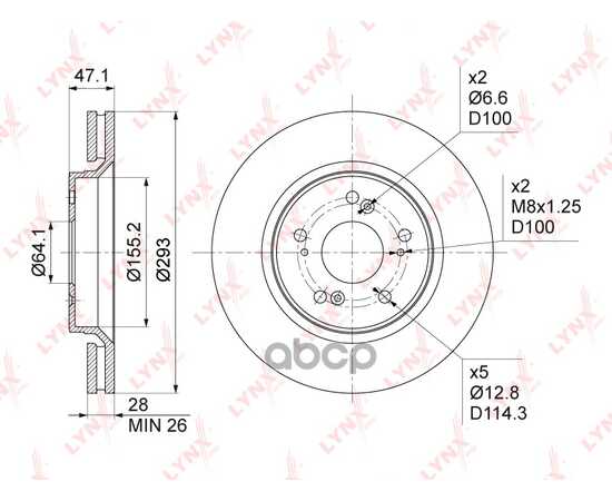 Купить ДИСК ТОРМОЗНОЙ ПЕРЕДНИЙ (293X28) ПОДХОДИТ ДЛЯ HONDA CR-V III-IV 2.0-2.4 07 BN-1039