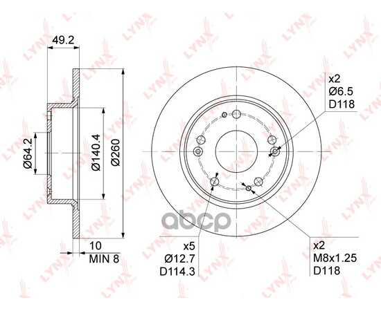 Купить ДИСК ТОРМОЗНОЙ ЗАДНИЙ (260X10) ПОДХОДИТ ДЛЯ HONDA ACCORD VII 2.0-2.4 03-08 BN-1032