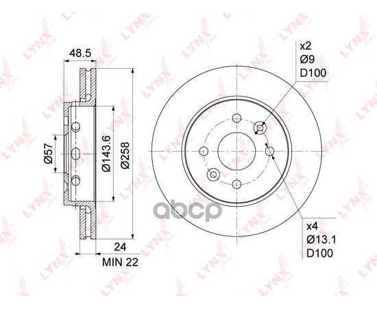 Купить ДИСК ТОРМОЗНОЙ LYNXAUTO BN-1060