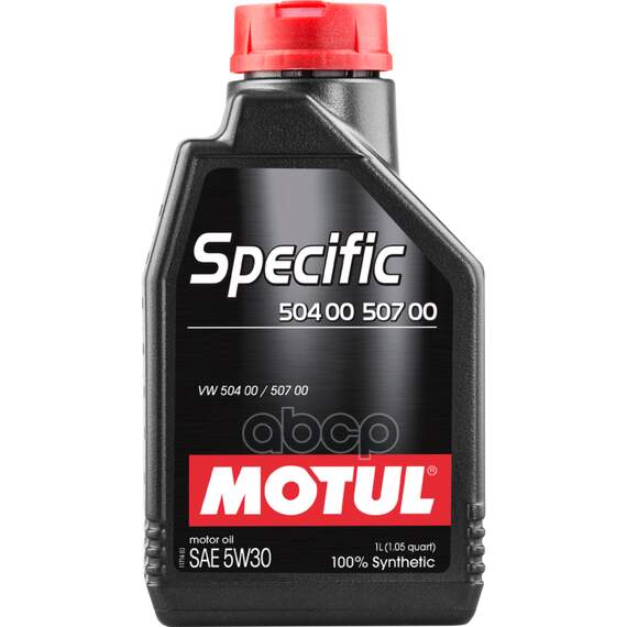 Купить МАСЛО МОТОРНОЕ MOTUL SPECIFIC 504.00/507.00 VW 5W-30 СИНТЕТИЧЕСКОЕ 1 Л 106374