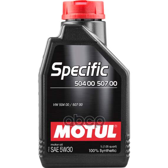 Купить МАСЛО МОТОРНОЕ MOTUL SPECIFIC 504.00/507.00 VW 5W-30 СИНТЕТИЧЕСКОЕ 5 Л 106375