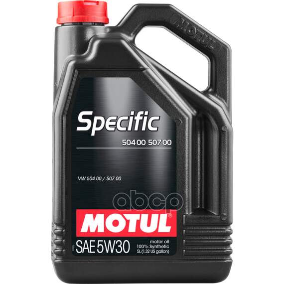 Купить МАСЛО МОТОРНОЕ MOTUL SPECIFIC 504.00/507.00 VW 5W-30 СИНТЕТИЧЕСКОЕ 5 Л 106375
