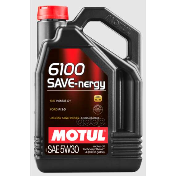 Купить МАСЛО МОТОРНОЕ MOTUL 6100 SAVE-NERGY 5W-30 СИНТЕТИЧЕСКОЕ 4 Л 112128