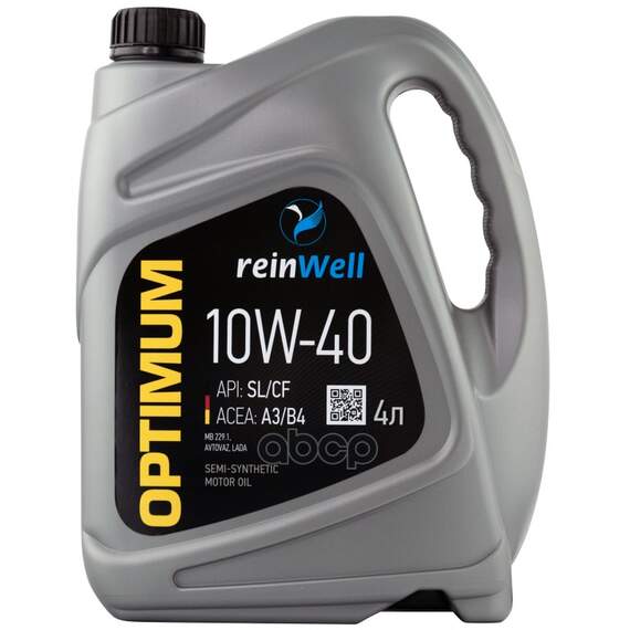 Купить МОТОРНОЕ МАСЛО REINWELL 10W-40 A3/B4 4Л 4958