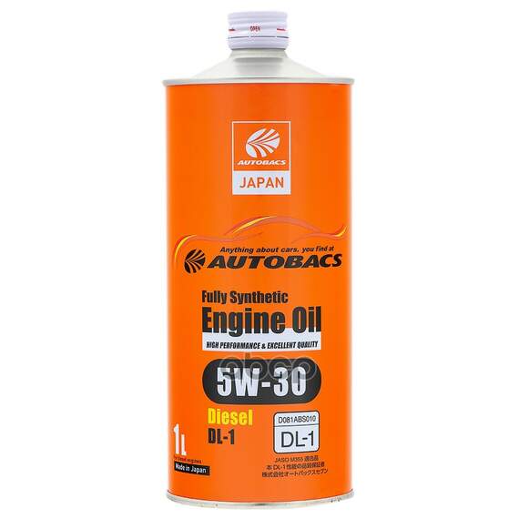 Купить МАСЛО МОТОРНОЕ 5W-30 AUTOBACS FULLY SYNTHETIC DIESEL DL-1 1Л A00033251