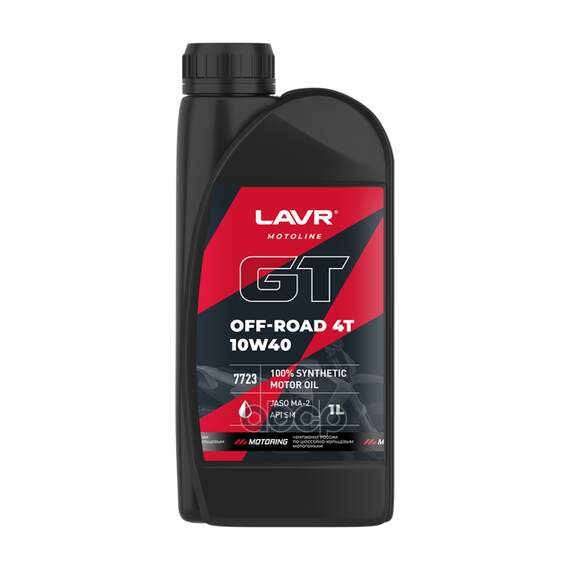 Купить МАСЛО МОТОРНОЕ LAVR MOTO GT OFF ROAD 4T 10W-40 1 Л LN7723