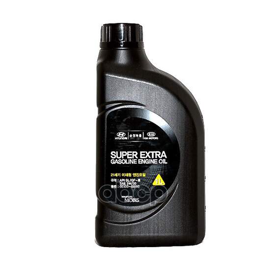 Купить МАСЛО МОТОРНОЕ HYUNDAI/KIA SUPER EXTRA GASOLINE 5W-30 ПОЛУСИНТЕТИЧЕСКОЕ 1 Л 05100-00110