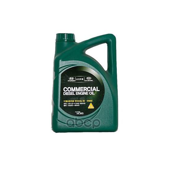 Купить МАСЛО МОТОРНОЕ HYUNDAI/KIA COMMERCIAL DIESEL ENGINE OIL 10W-40 ПОЛУСИНТЕТИЧЕСКОЕ 4 Л 05200-484A0