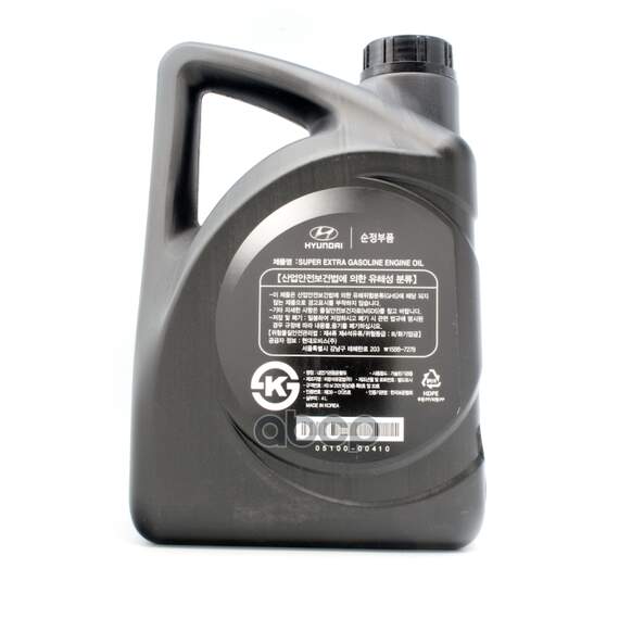 Купить МАСЛО МОТОРНОЕ HYUNDAI/KIA SUPER EXTRA GASOLINE 5W-30 ПОЛУСИНТЕТИЧЕСКОЕ 4 Л 05100-00410