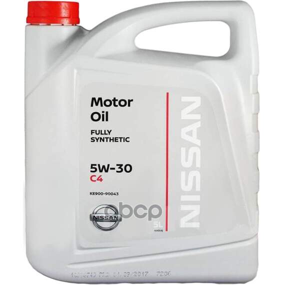 Купить МАСЛО МОТОРНОЕ СИНТЕТИЧЕСКОЕ NISSAN MOTOR OIL DPF 5W-30 5Л (KE900-90043) KE900-90043R