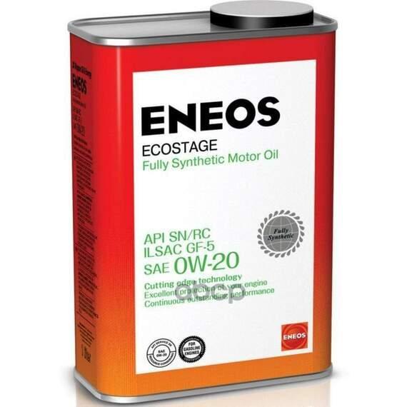 Купить МАСЛО МОТОРНОЕ ENEOS ECOSTAGE 100% SYNT. SN 0W-20 1Л 8801252022015